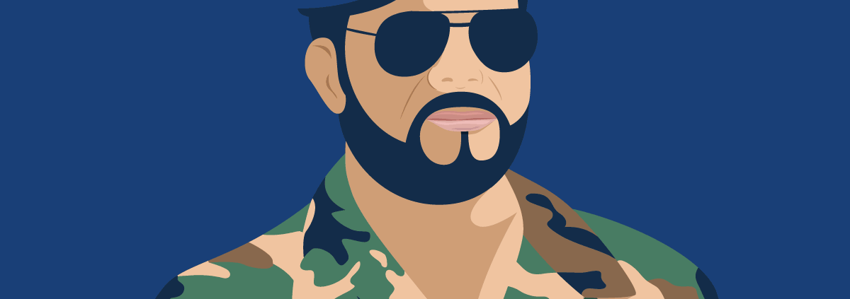 Jerry John Rawlings wearing a military attire