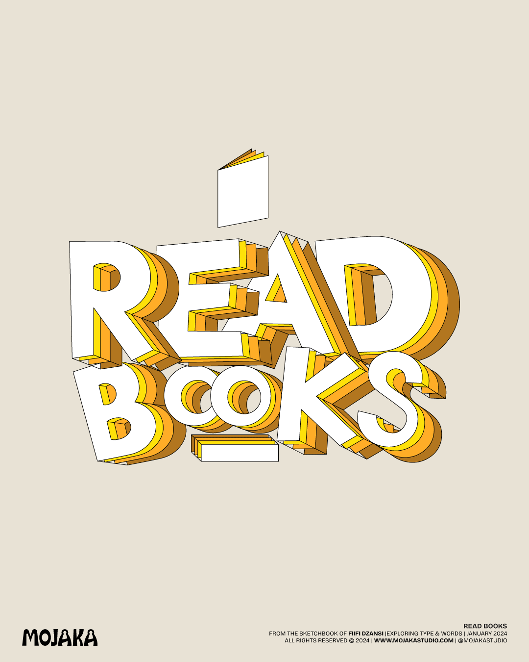 Read books typography design in colour